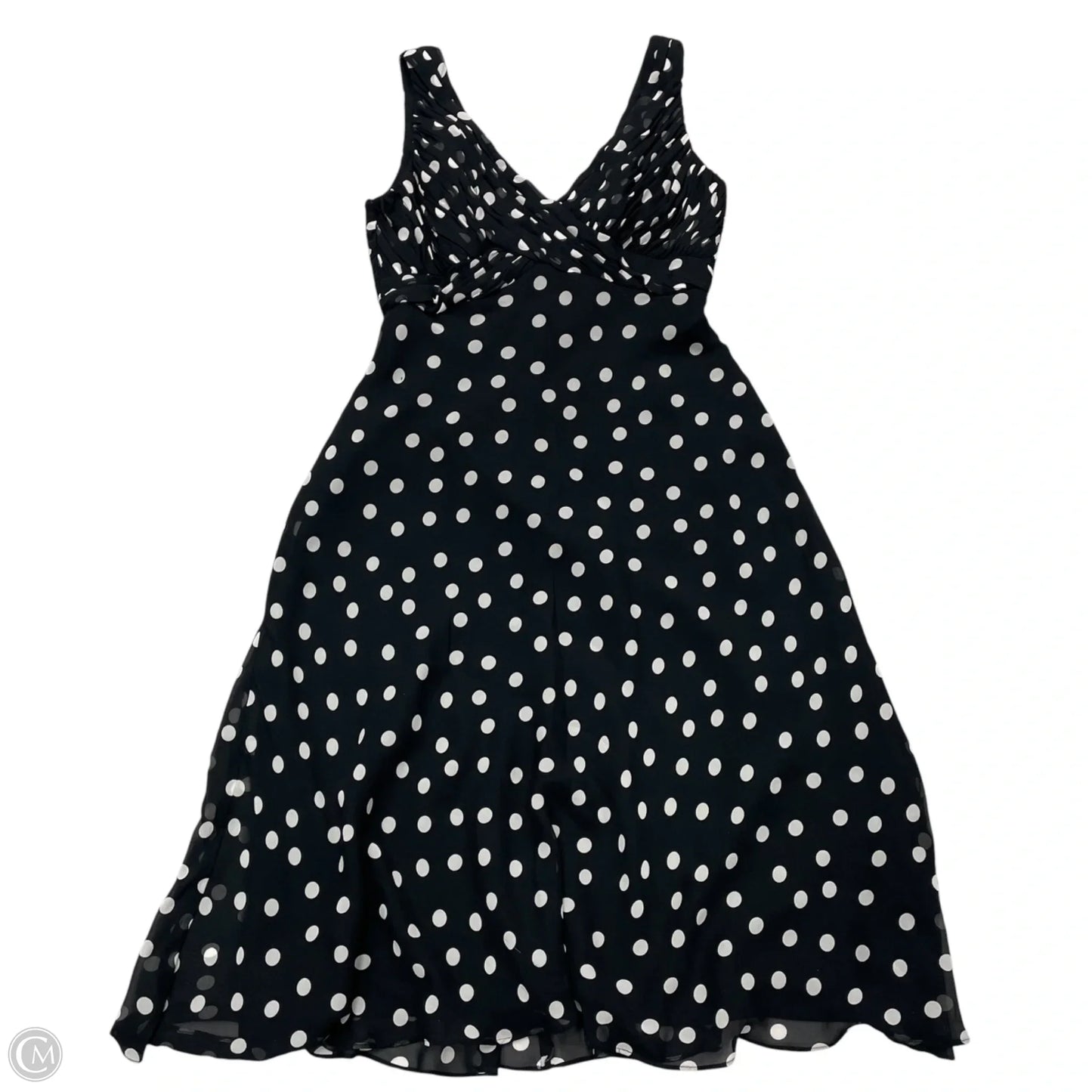 Dress Party Long By Adrianna Papell In Black & White, Size: S