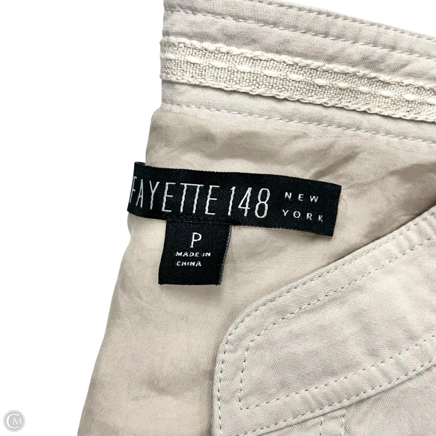 Dress Designer By Lafayette 148 In Beige, Size: S