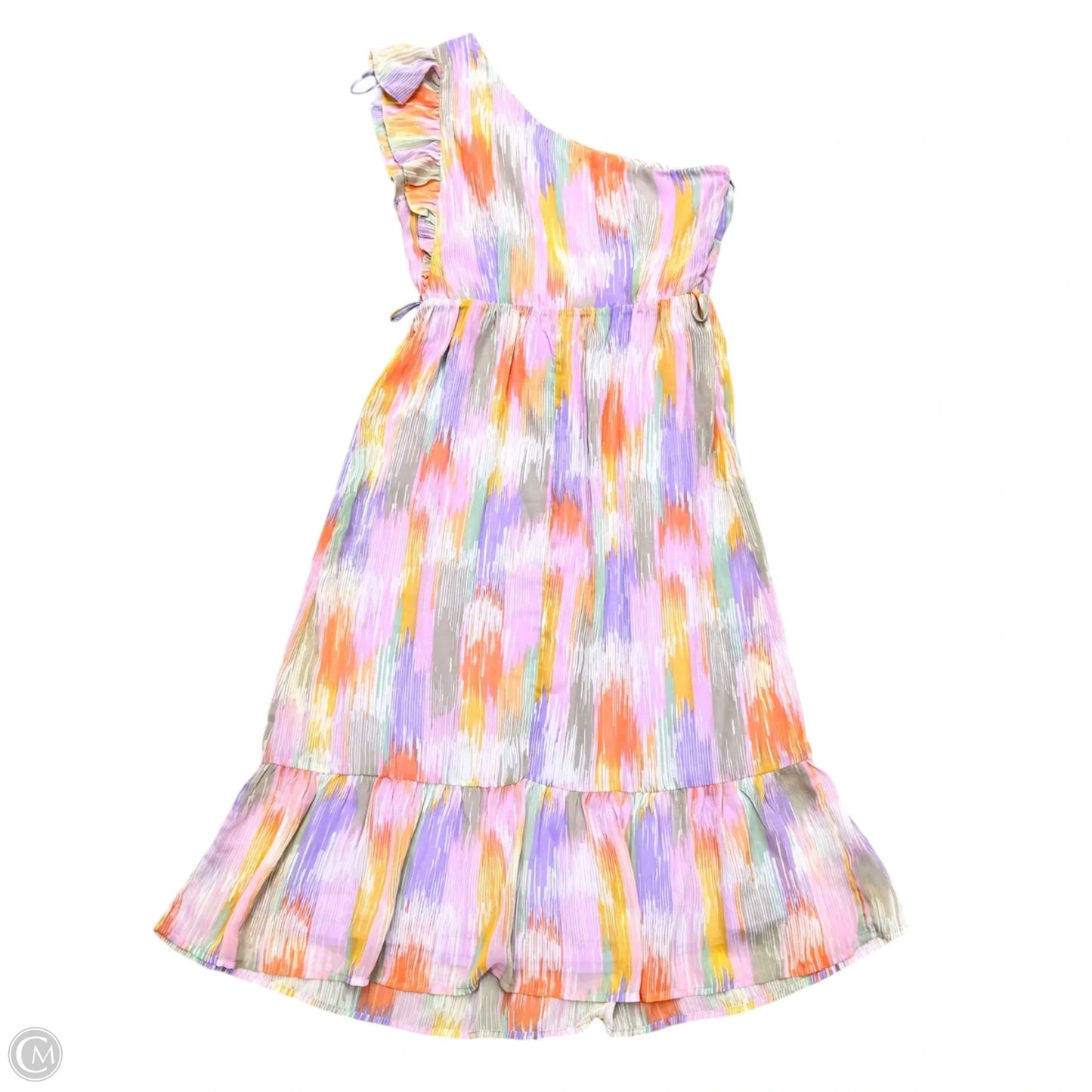 Dress Casual Midi By Aqua In Purple & Yellow, Size: S