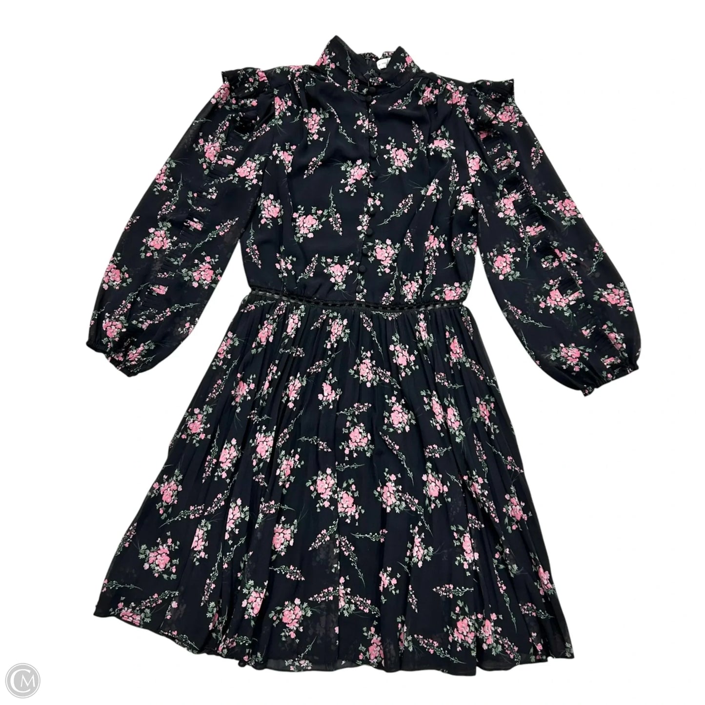 Dress Party Short By Ml Monique Lhuillier In Black & Pink, Size: Xs