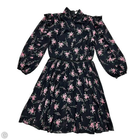 Dress Party Short By Ml Monique Lhuillier In Black & Pink, Size: Xs