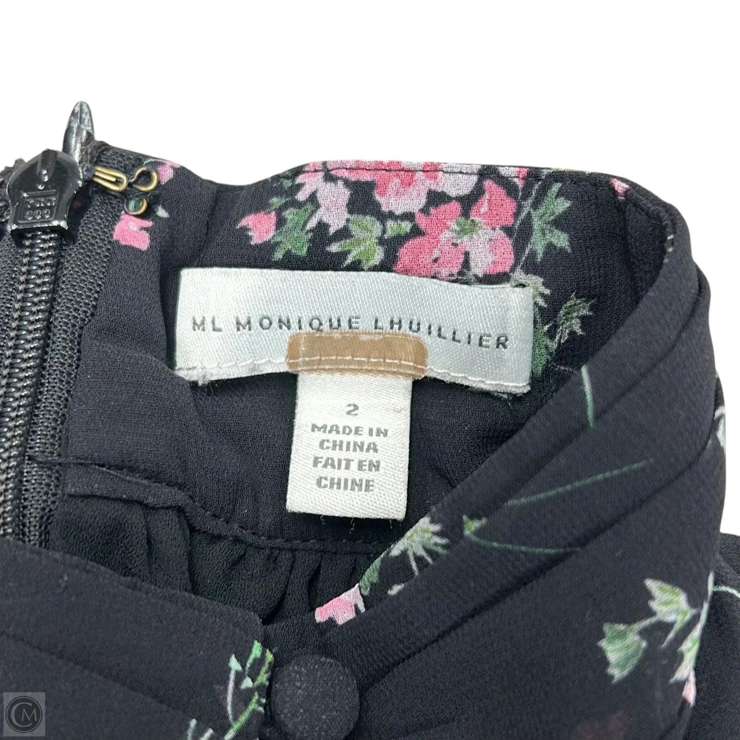 Dress Party Short By Ml Monique Lhuillier In Black & Pink, Size: Xs