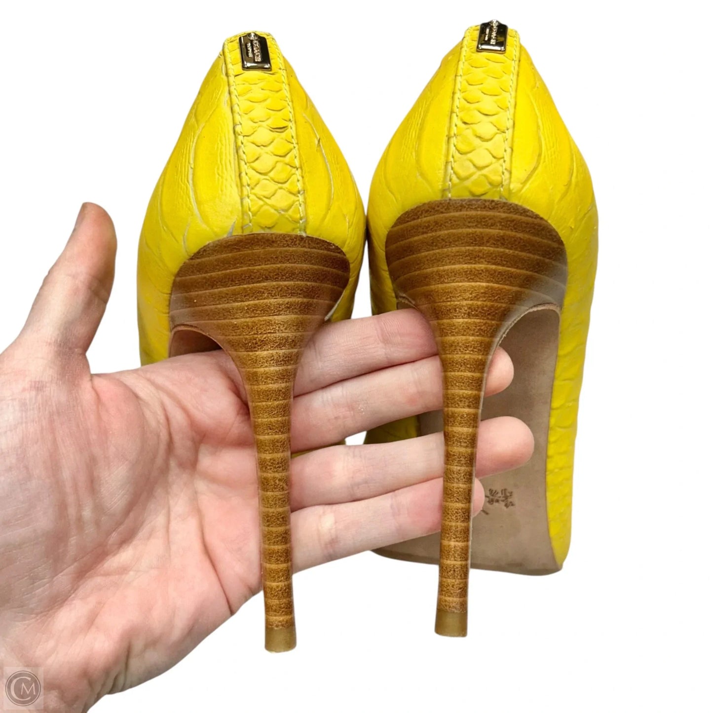 Shoes Designer By Coach In Yellow, Size: 6.5