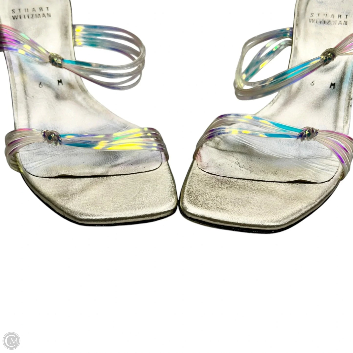 Sandals Designer By Stuart Weitzman In Clear, Size: 6