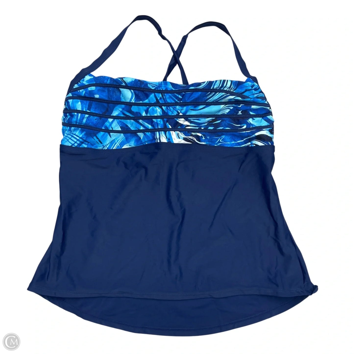 Swimsuit Top By Cme In Blue, Size: Xl