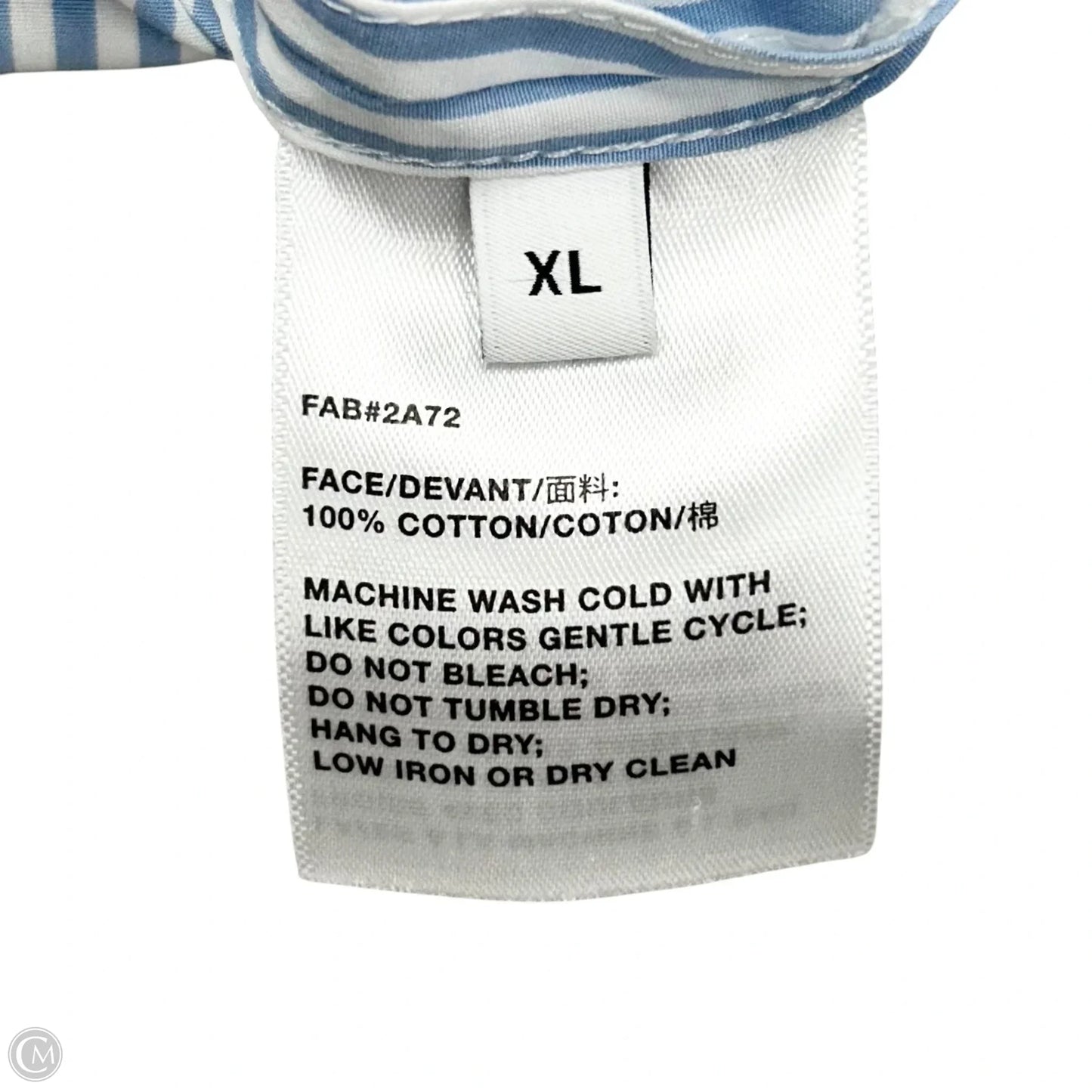 Dress Designer By Lafayette 148 In Blue & White, Size: Xl