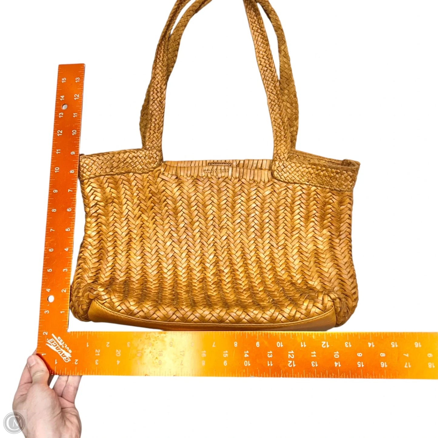 Handbag Leather By Vilenca, Size: Medium