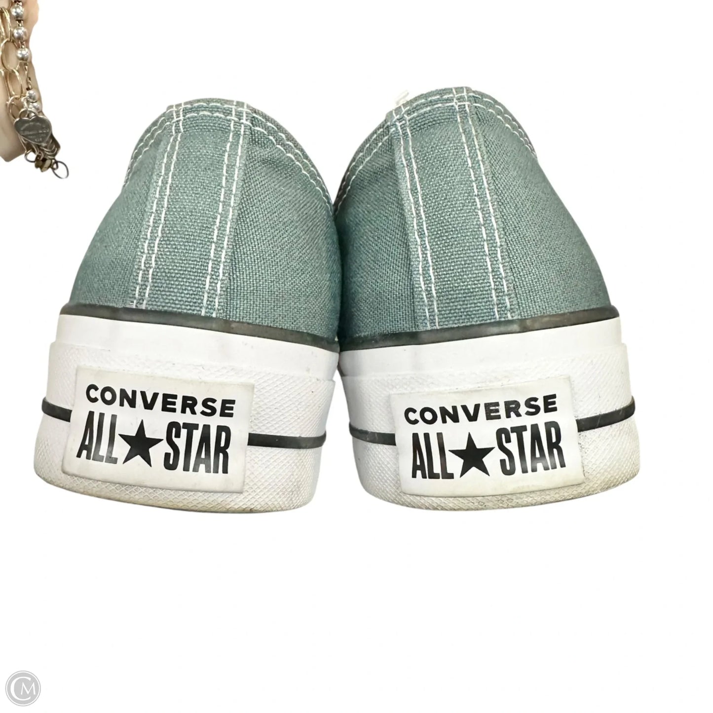 Shoes Sneakers Platform By Converse In Grey & White, Size: 9