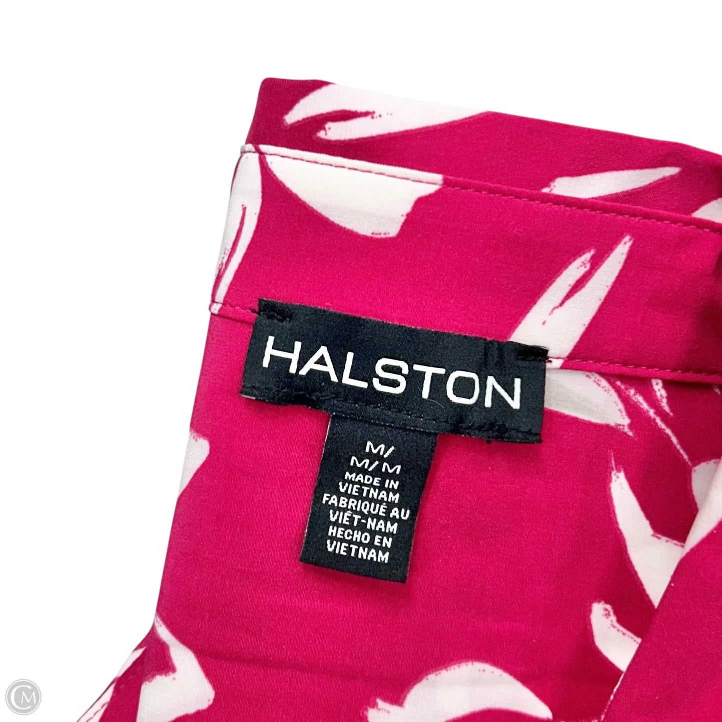 Dress Designer By Halston In Pink & White, Size: M