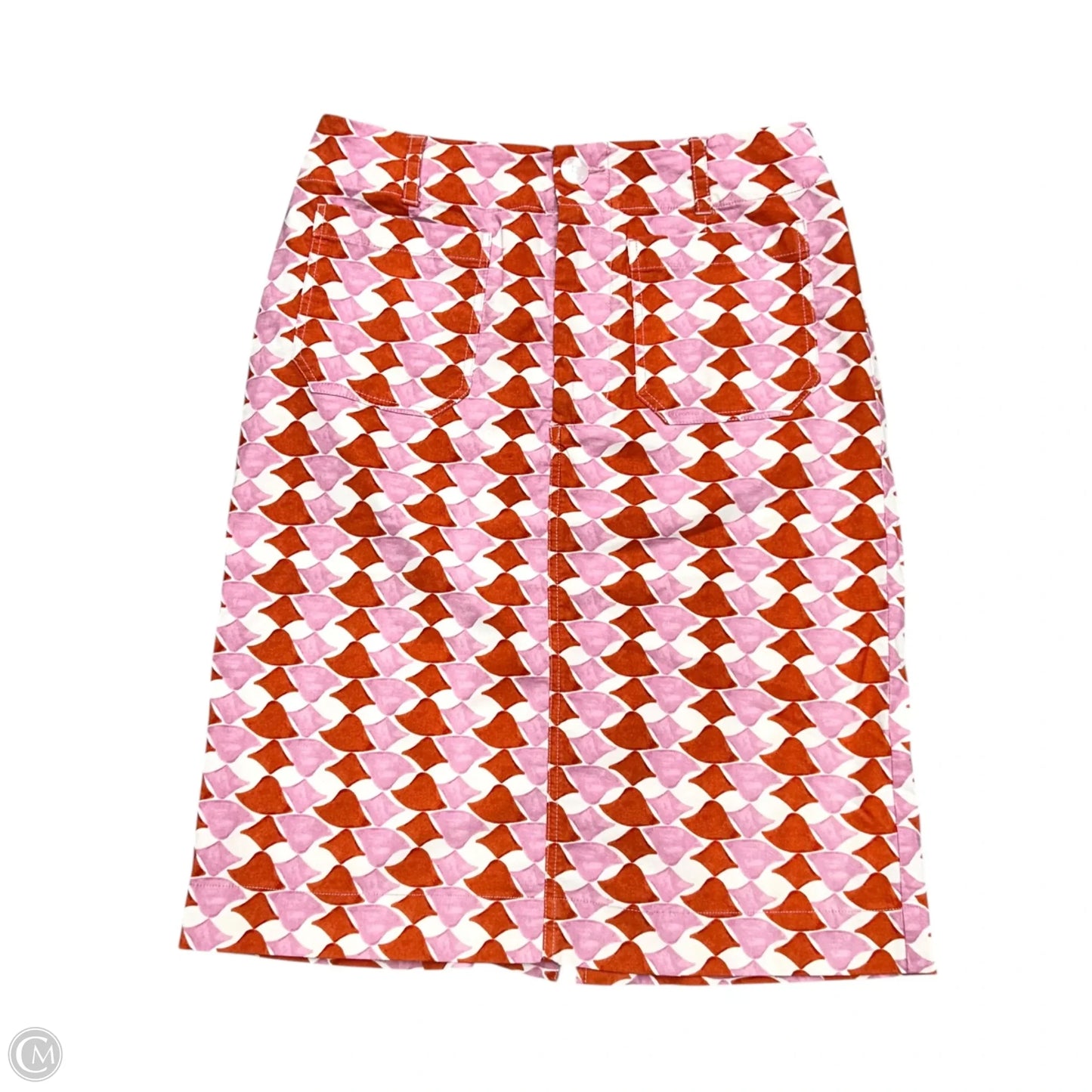 Skirt Midi By Maeve In Pink & Red, Size: M