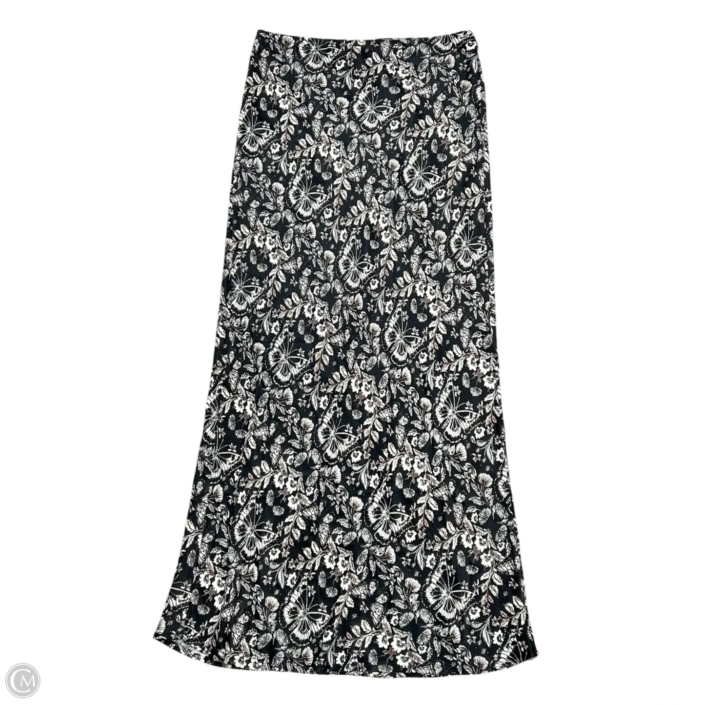 Skirt Maxi By Anthropologie In Black & Cream, Size: M