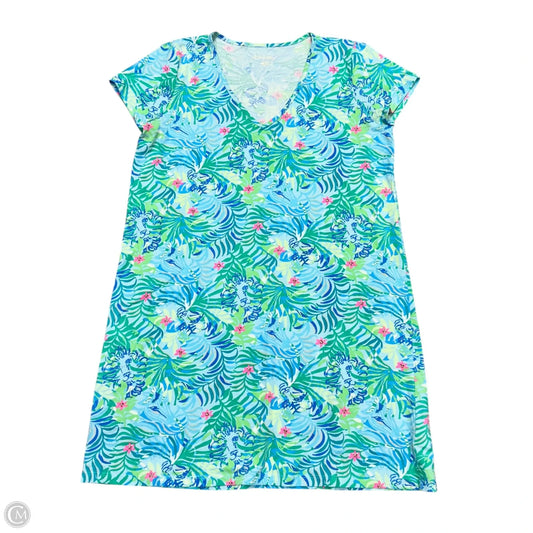 Dress Designer By Lilly Pulitzer In Blue & Green, Size: Xl