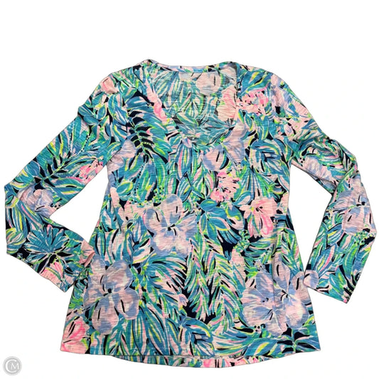 Top Long Sleeve Designer By Lilly Pulitzer In Multi-colored, Size: M
