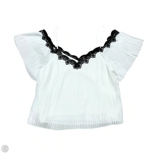 Top Short Sleeve Designer By Alice + Olivia In Black & White, Size: L