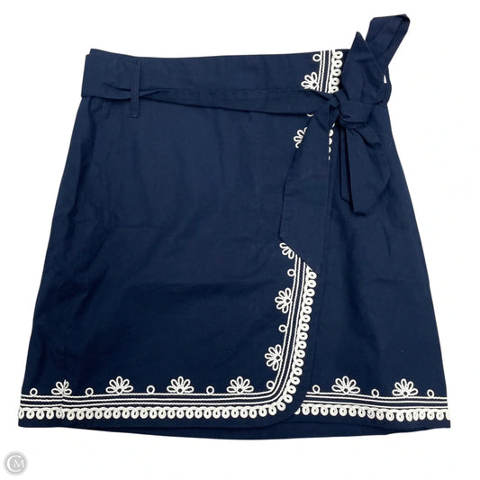 Skirt Mini & Short By Loft In Blue & White, Size: 2p