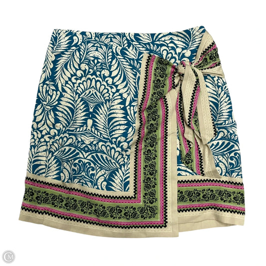 Skirt Mini & Short By Loft In Blue & Cream, Size: 0p