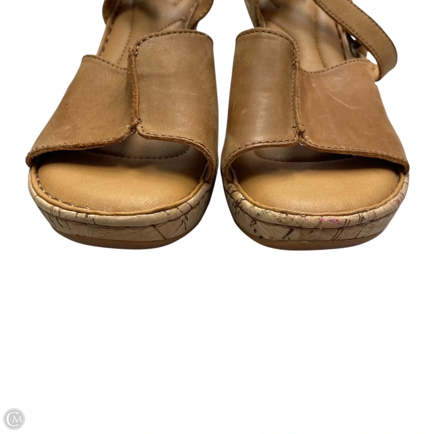 Sandals Heels Wedge By Born In Tan, Size: 7.5