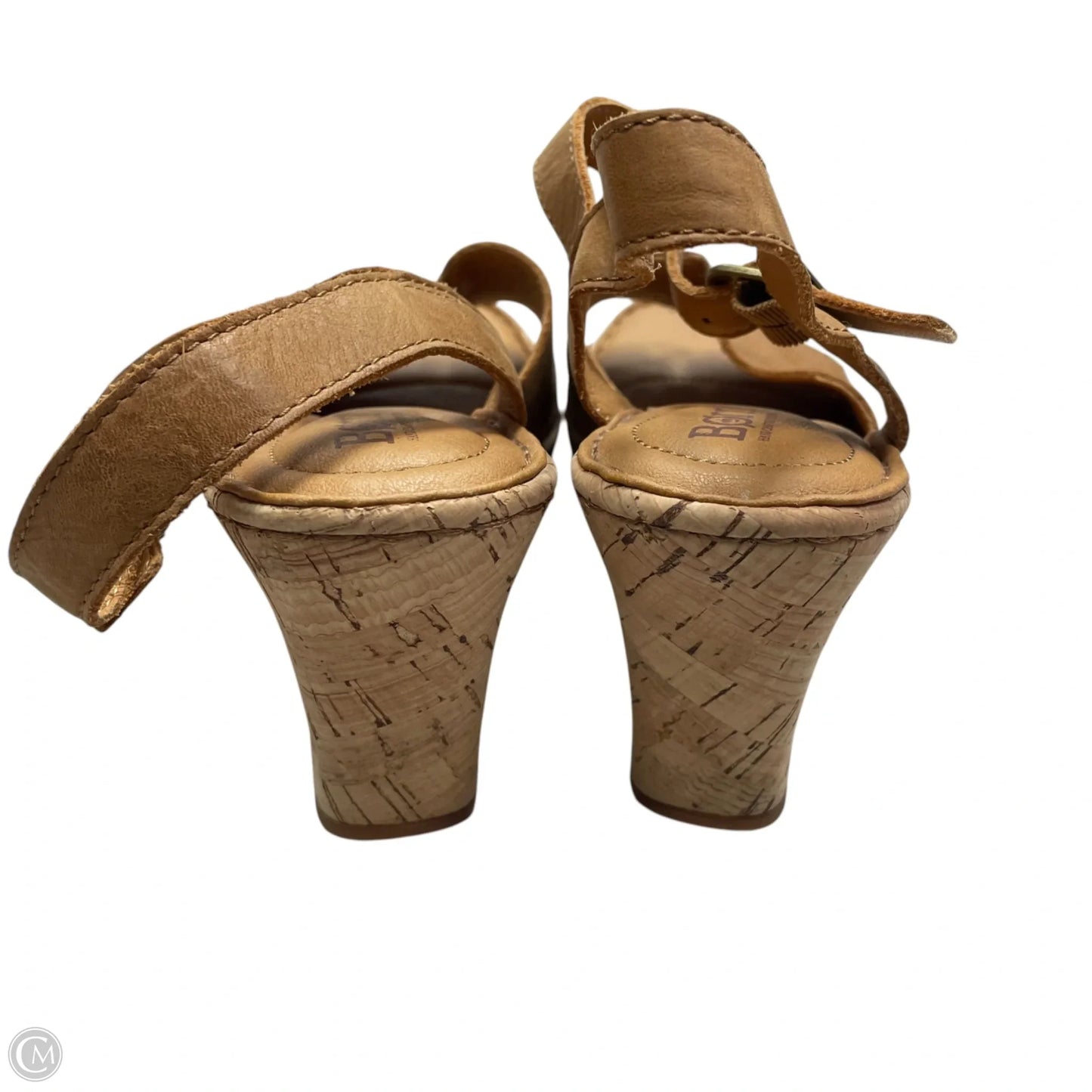 Sandals Heels Wedge By Born In Tan, Size: 7.5
