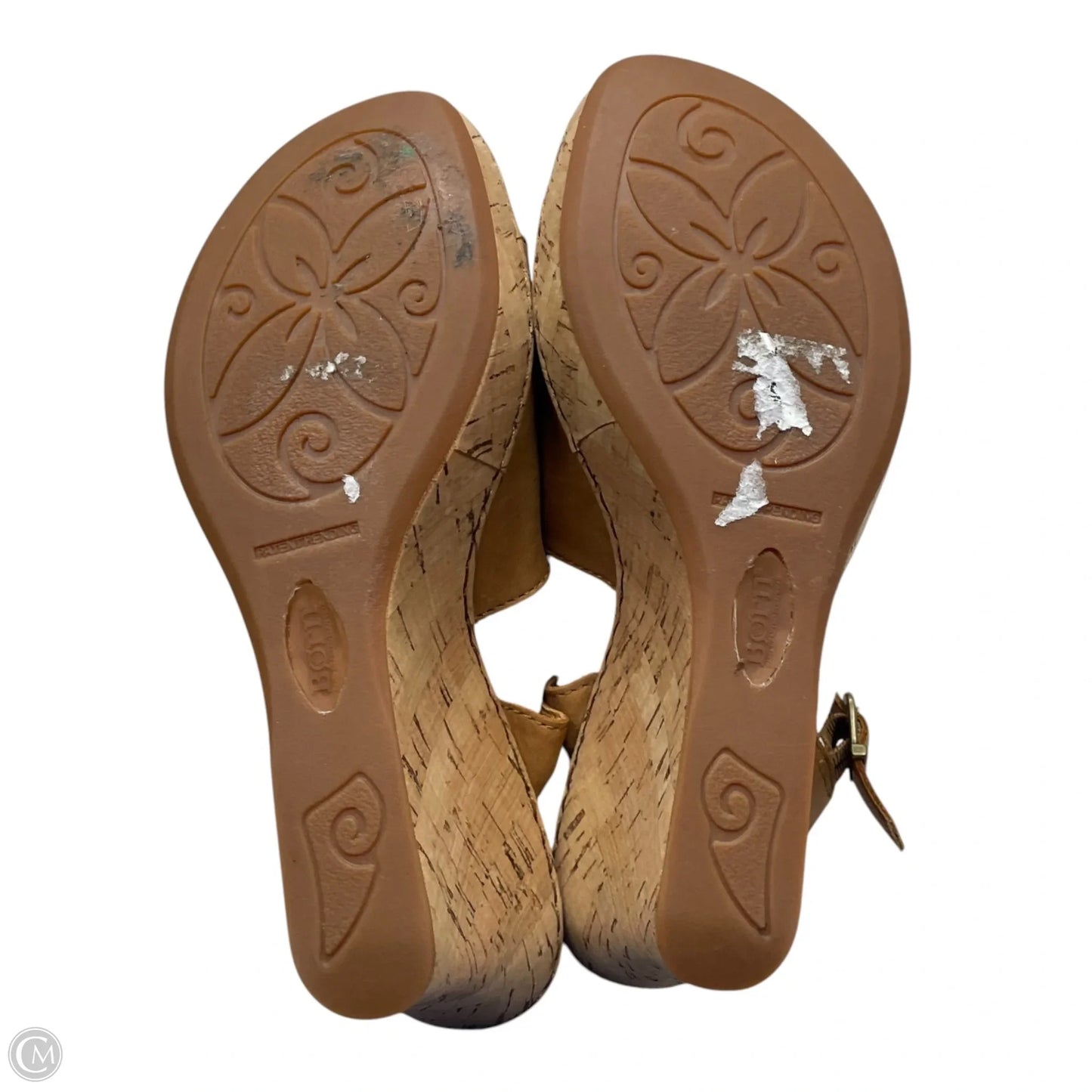 Sandals Heels Wedge By Born In Tan, Size: 7.5