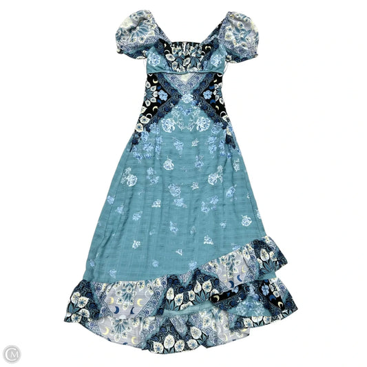 Dress Party Midi By Free People In Blue & Yellow, Size: M