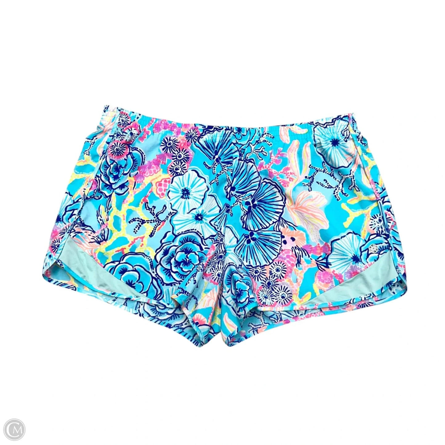 Shorts Designer By Lilly Pulitzer In Blue & Yellow, Size: Xl