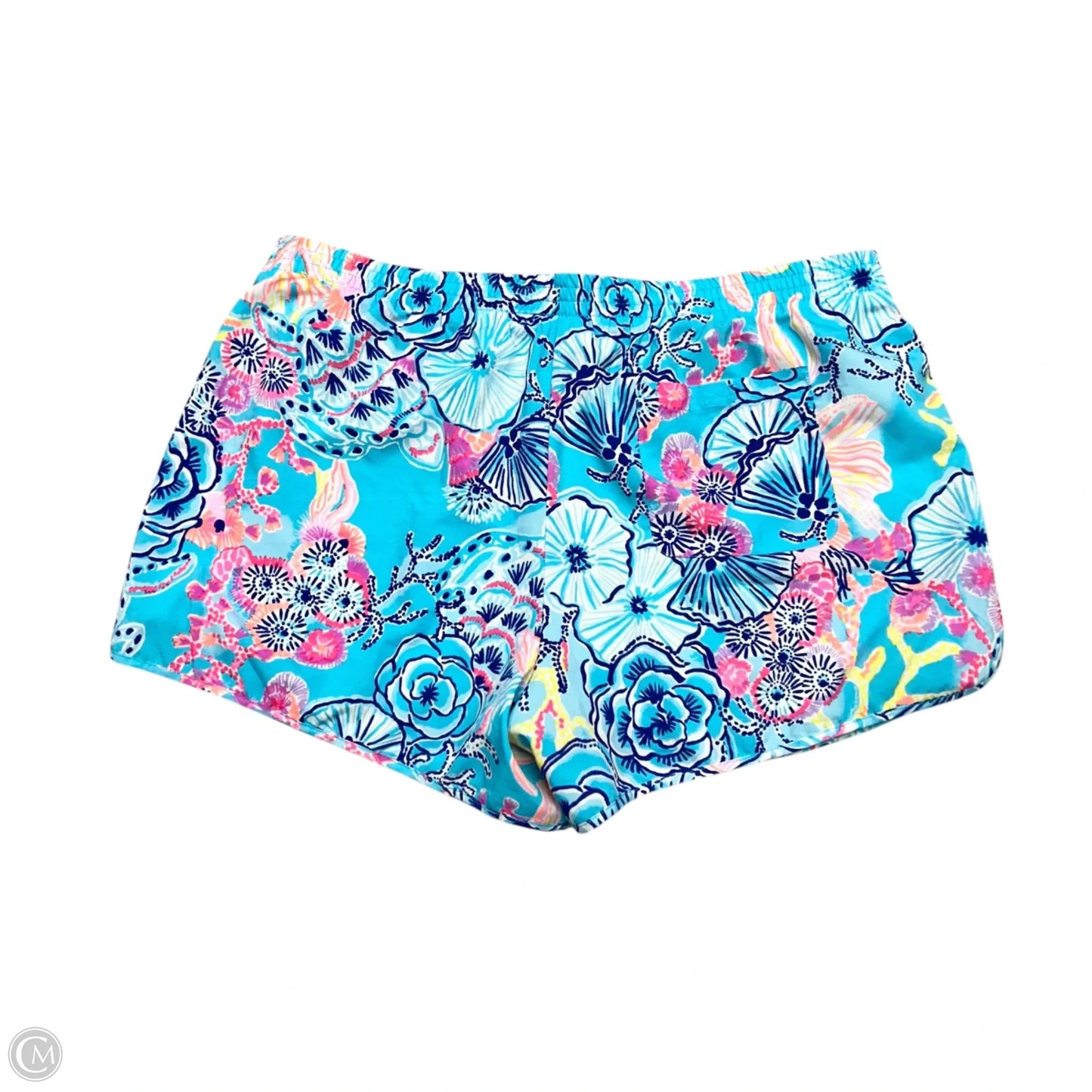 Shorts Designer By Lilly Pulitzer In Blue & Yellow, Size: Xl