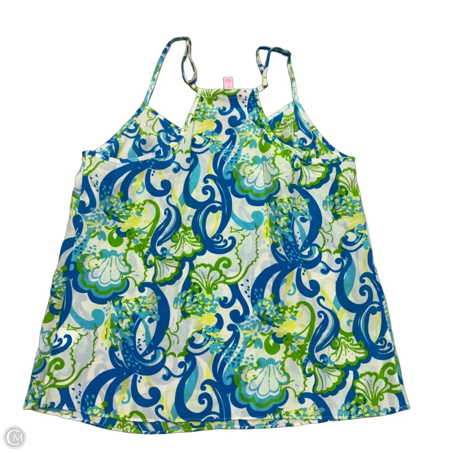 Top Sleeveless Designer By Lilly Pulitzer In Blue & Green, Size: M