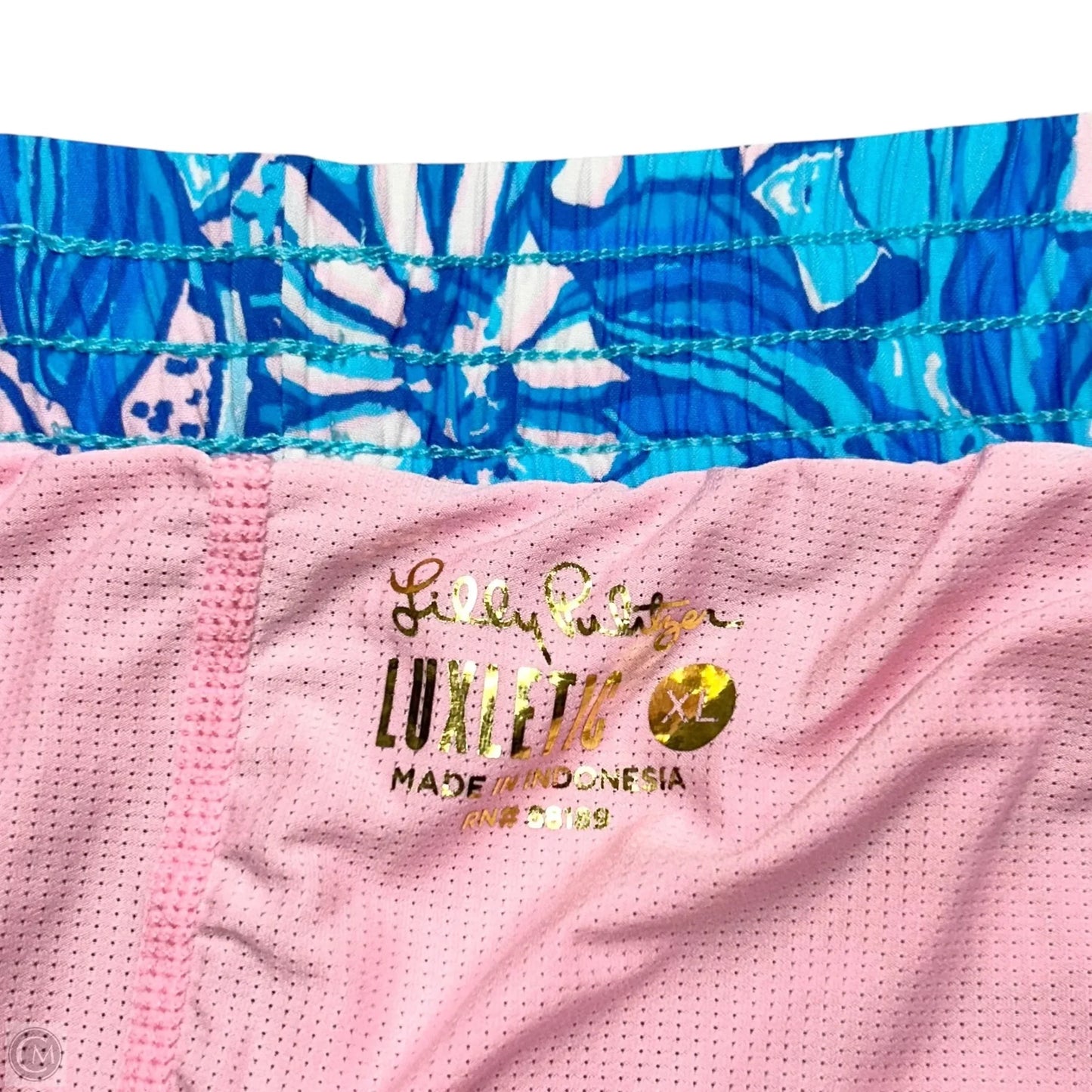 Shorts Designer By Lilly Pulitzer In Blue & Pink, Size: Xl