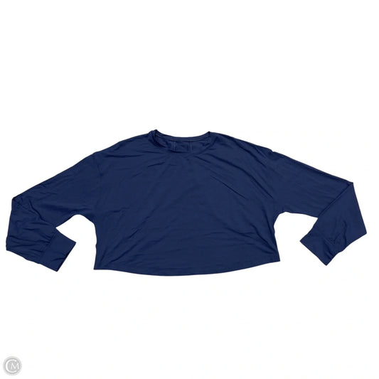 Athletic Top Long Sleeve Crewneck By Lululemon In Navy, Size: Xs