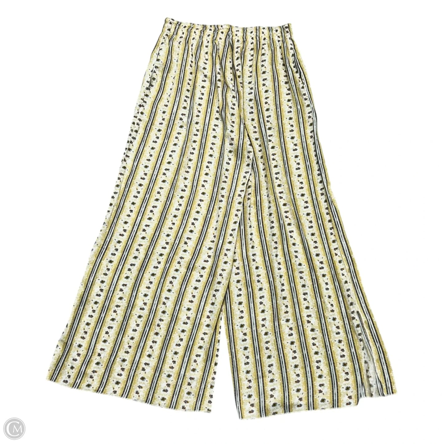 Pants Wide Leg By Free People In White & Yellow, Size: S