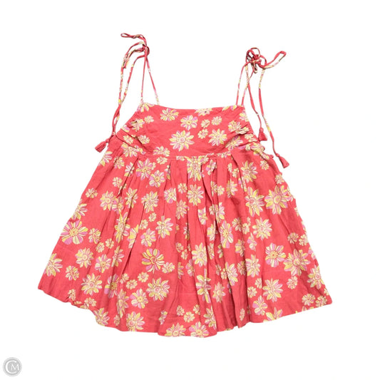 Top Sleeveless By Free People In Pink & Yellow, Size: Xs