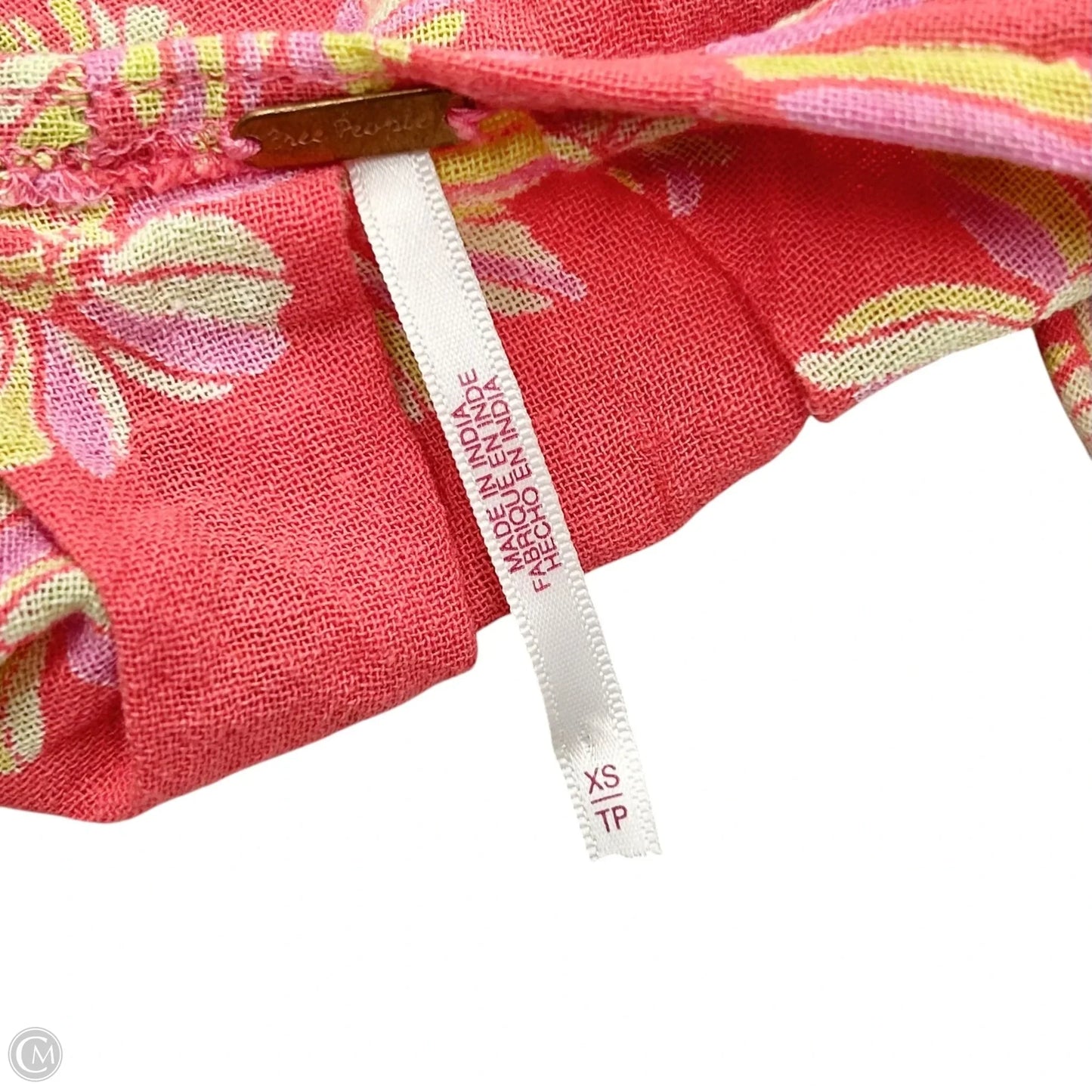 Top Sleeveless By Free People In Pink & Yellow, Size: Xs
