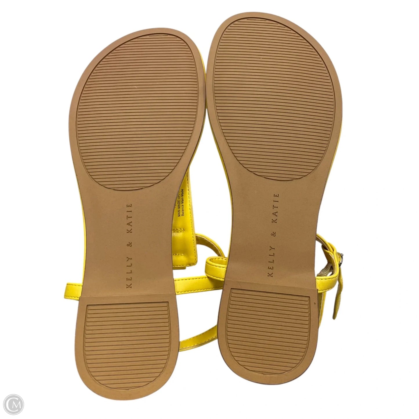 Sandals Flats By Kelly And Katie In Yellow, Size: 7