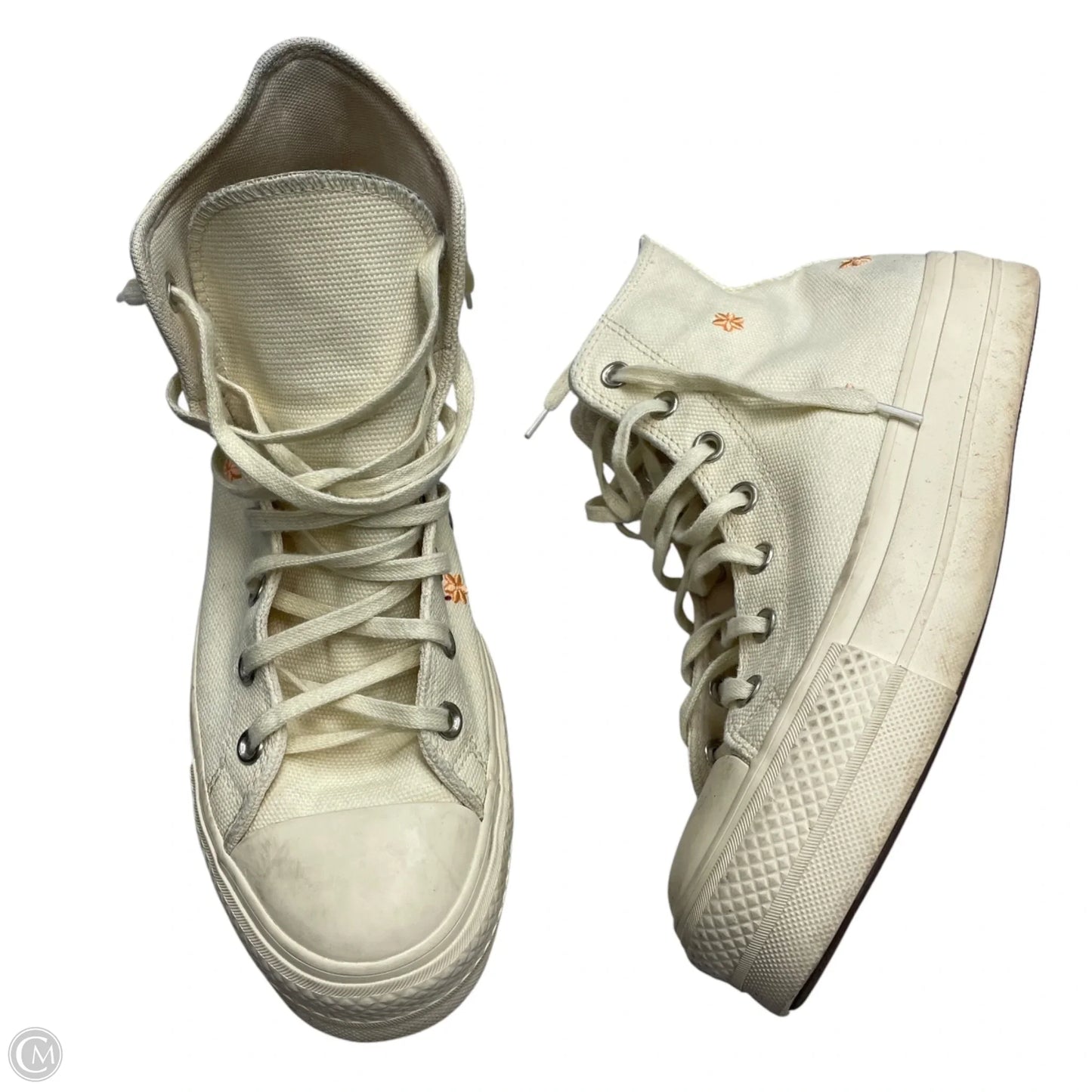 Shoes Sneakers Platform By Converse In Cream, Size: 10