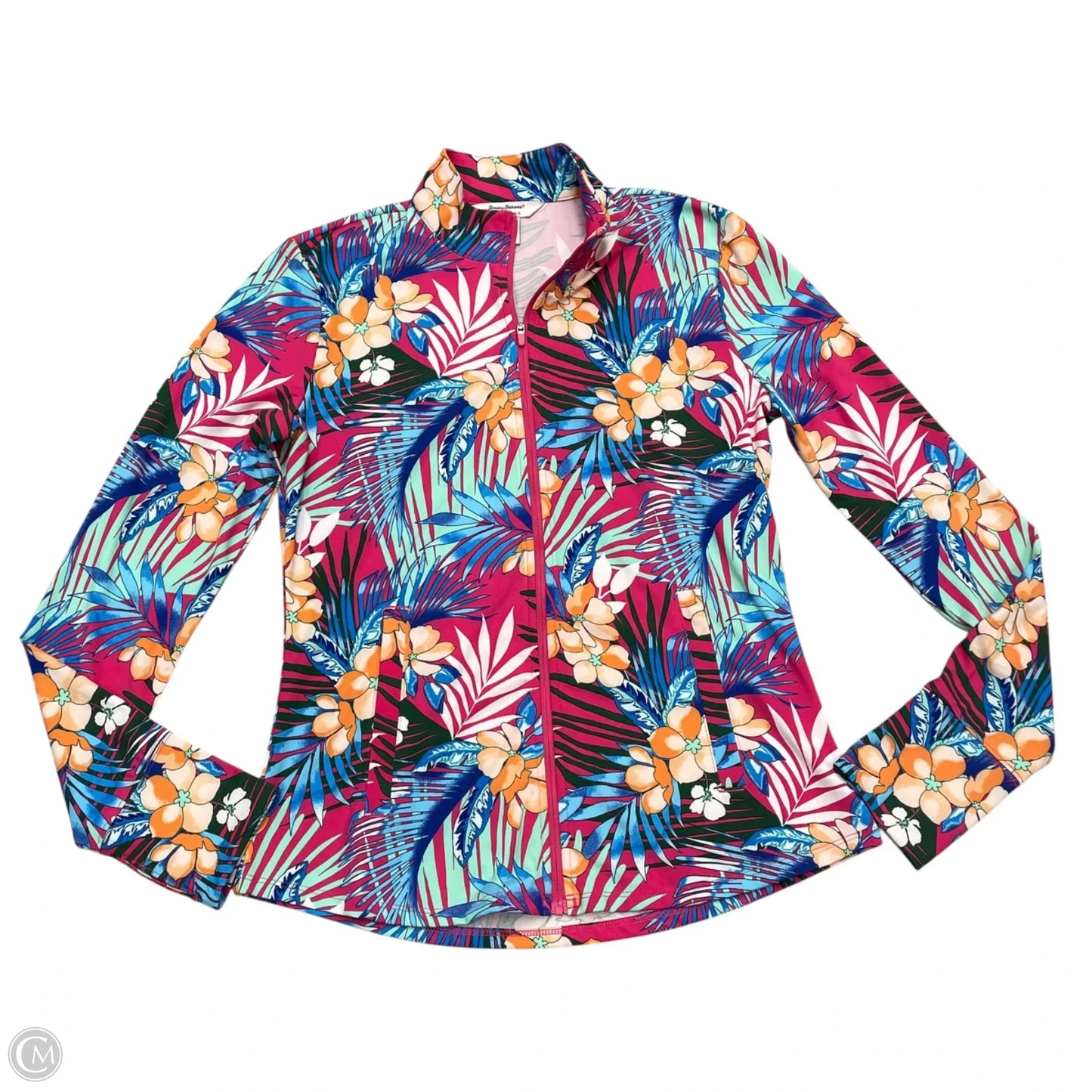Athletic Jacket By Tommy Bahama In Orange & Pink, Size: M