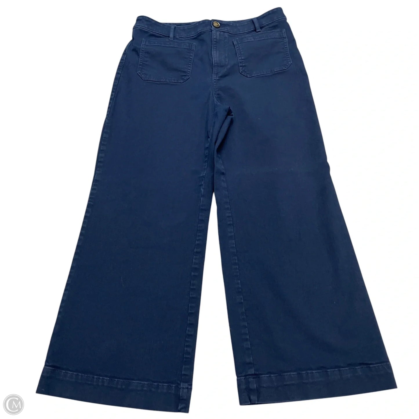 Jeans Wide Leg By Loft In Navy, Size: 12p