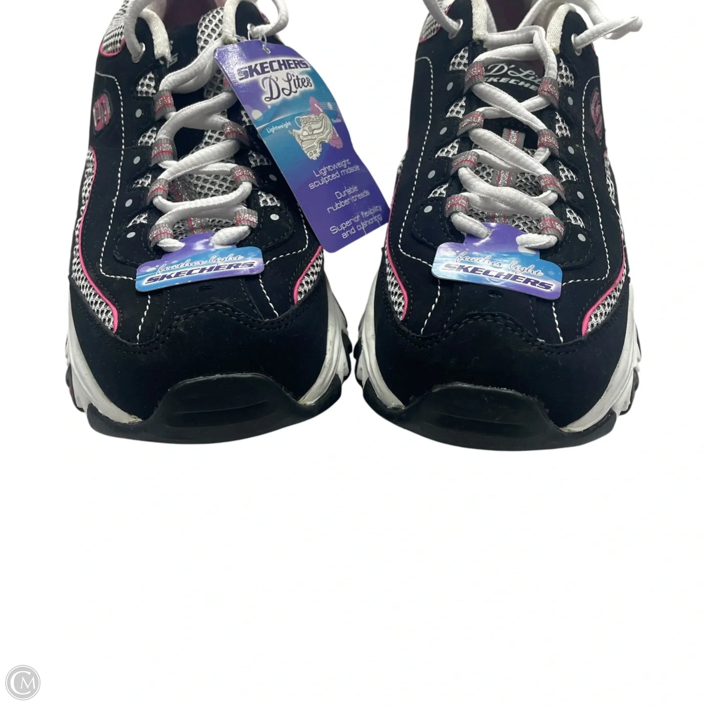 Shoes Sneakers By Skechers In Black & Pink, Size: 7