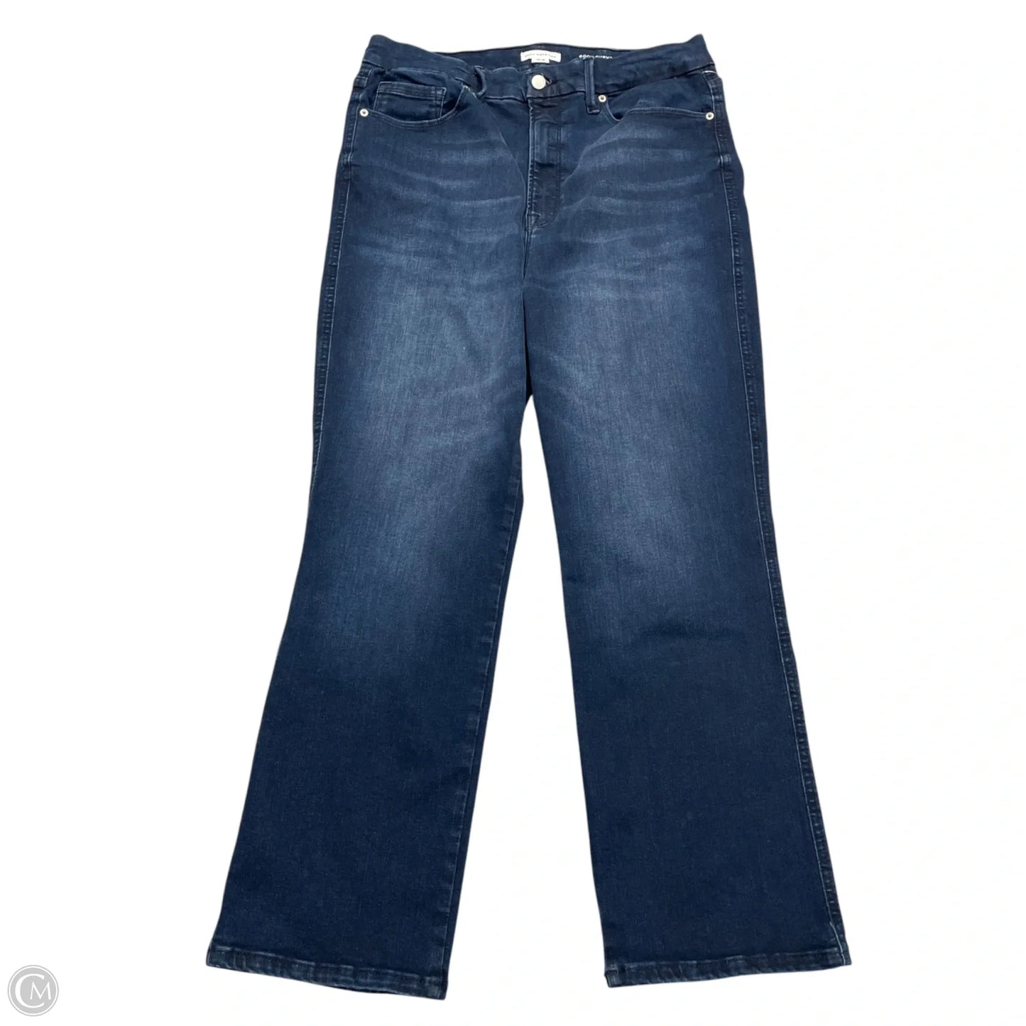 Jeans Straight By Good American In Blue Denim, Size: 14