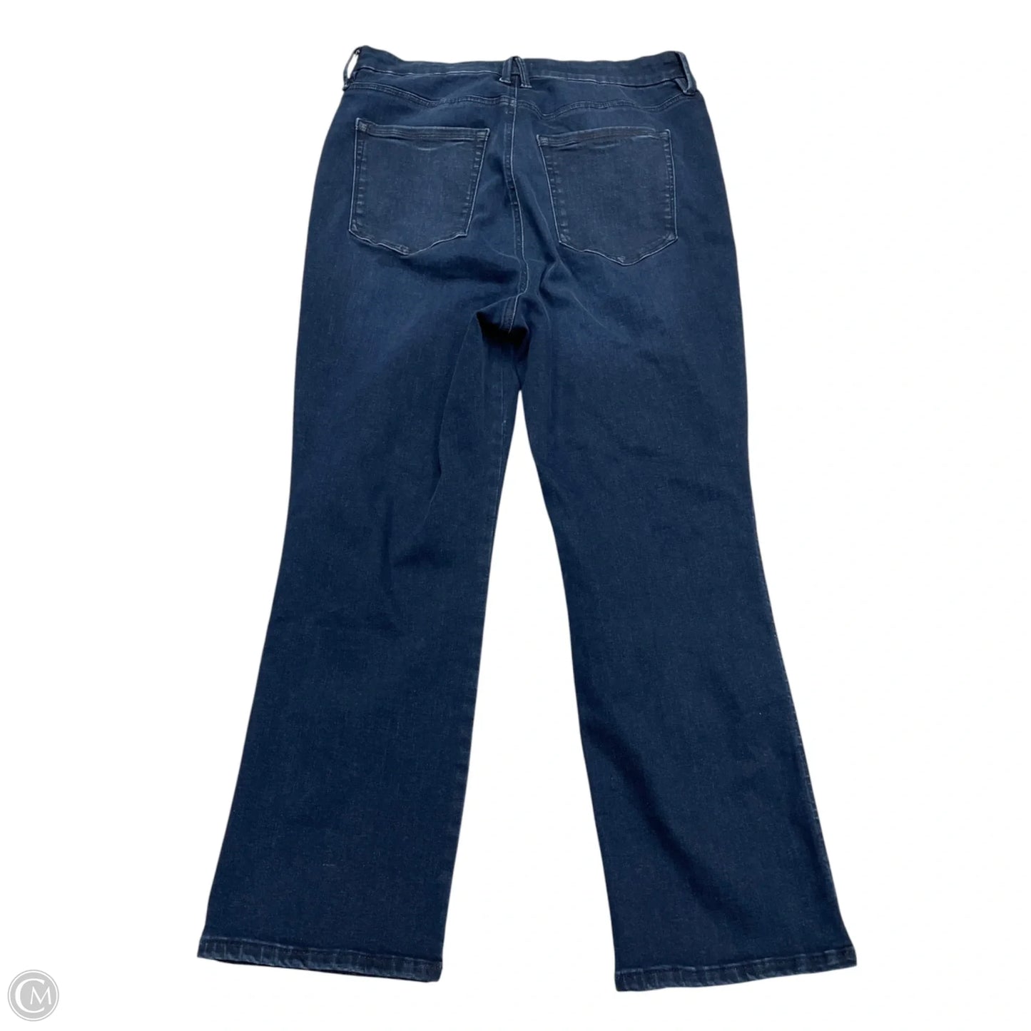 Jeans Straight By Good American In Blue Denim, Size: 14