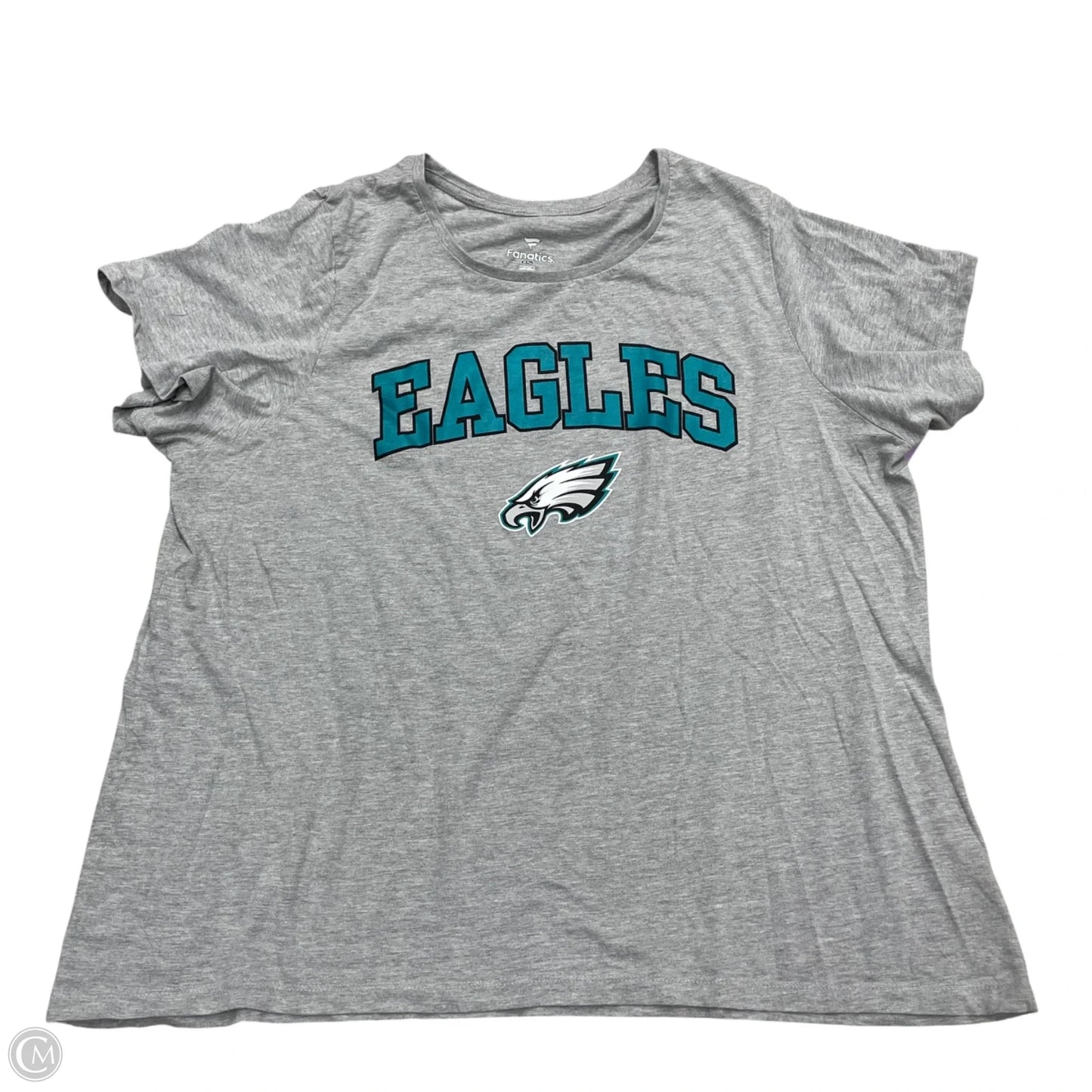 Top Short Sleeve Basic By Fanatics In Green & Grey, Size: 3x