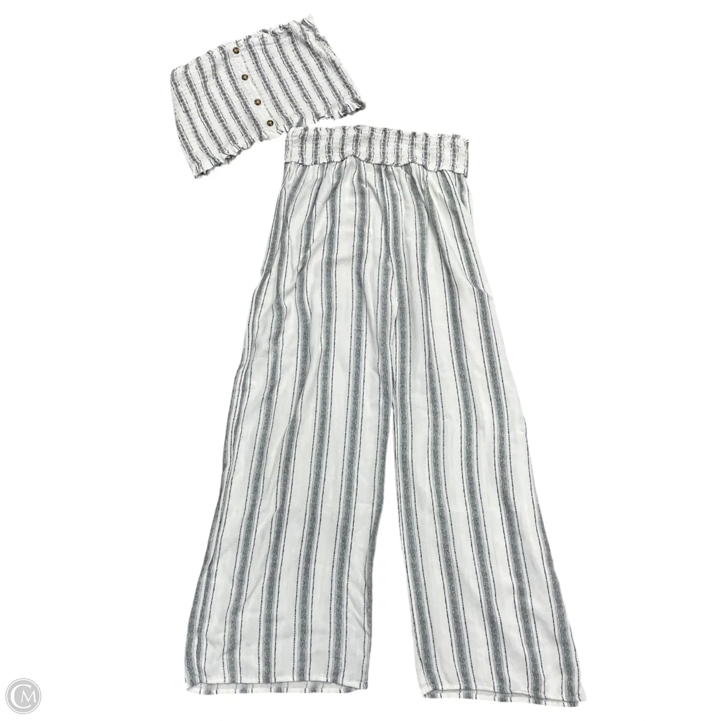 Pants Set 2pc By Almost Famous In Black & White, Size: L