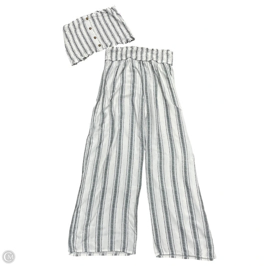 Pants Set 2pc By Almost Famous In Black & White, Size: L