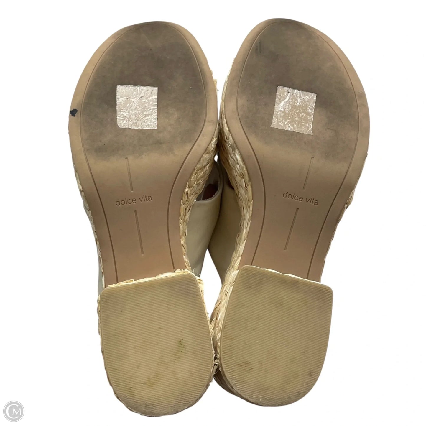 Sandals Heels Block By Dolce Vita In Cream, Size: 9.5