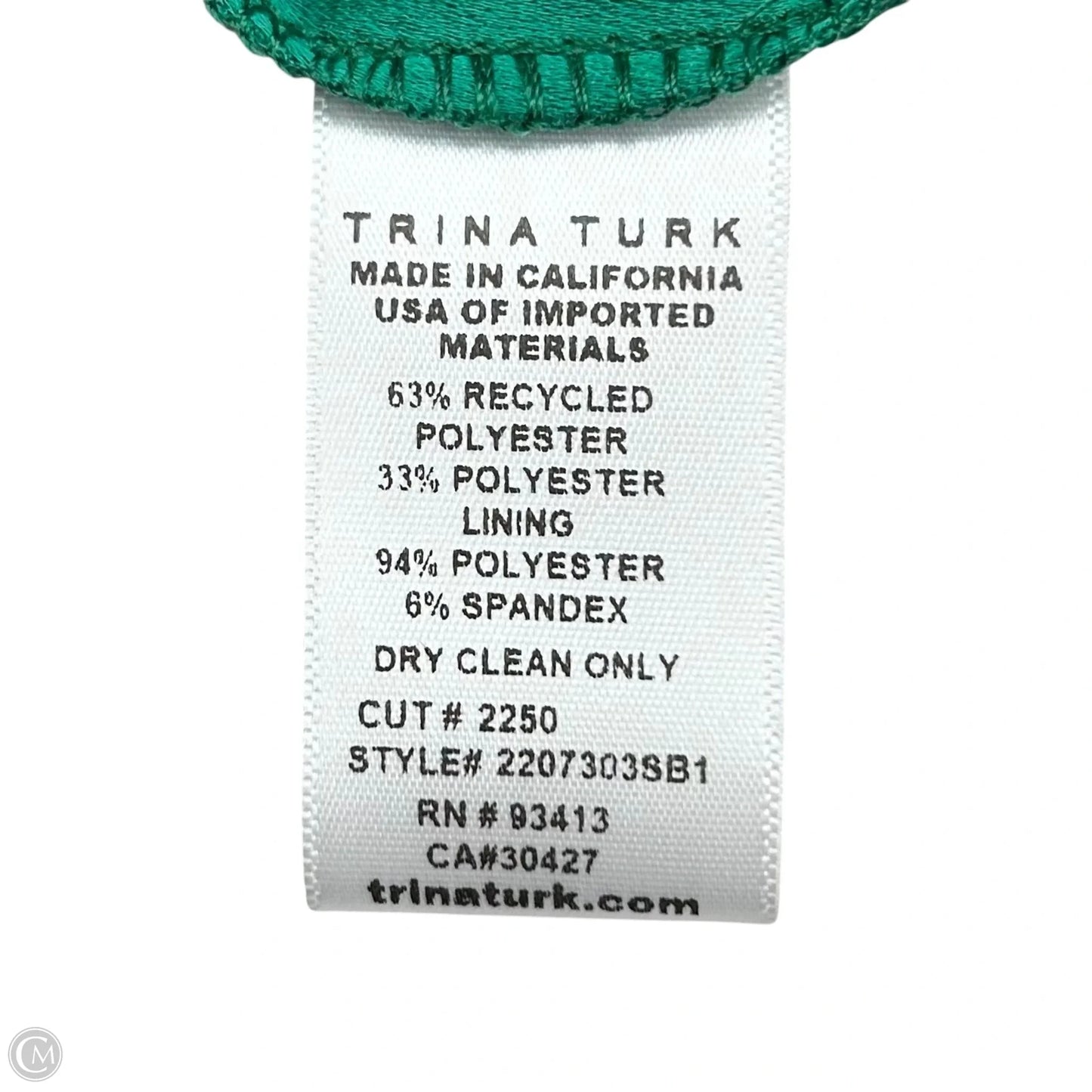 Dress Party Short By Trina Turk In Green, Size: M