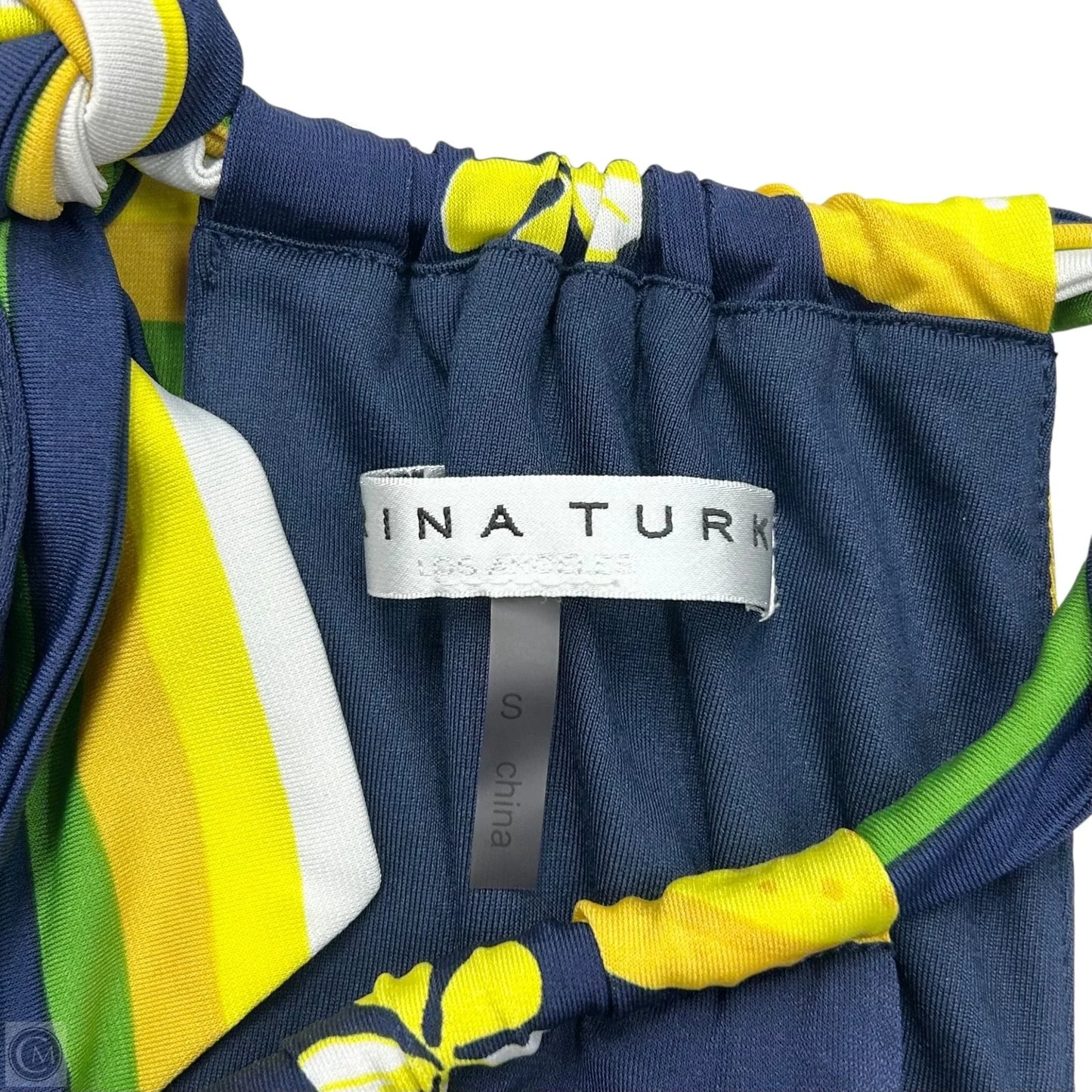 Dress Casual Short By Trina Turk In Blue & Yellow, Size: S