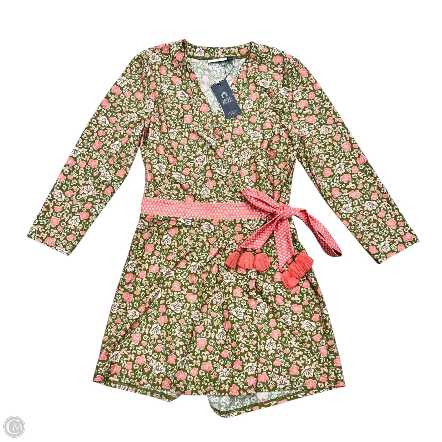 Romper By Cabana Life In Green & Pink, Size: S