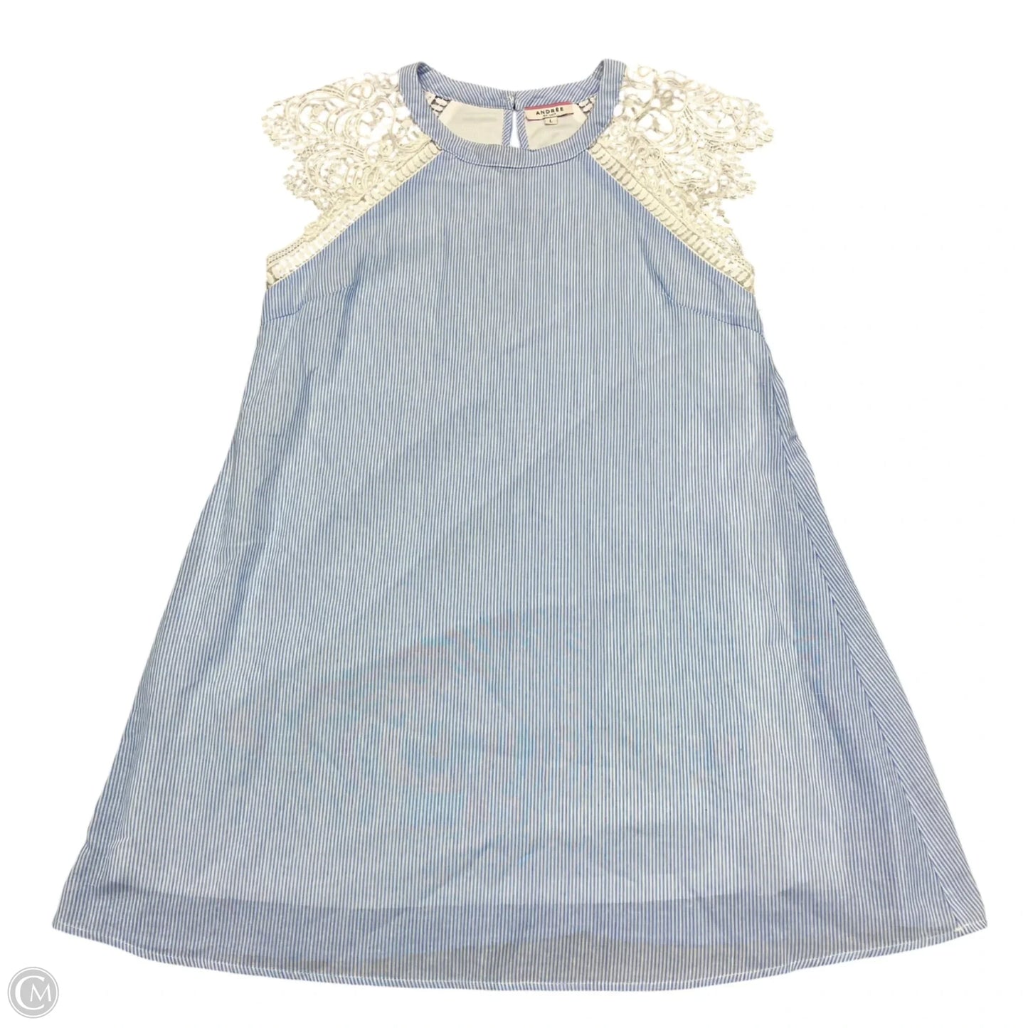 Dress Casual Short By Andree By Unit In Blue & White, Size: L