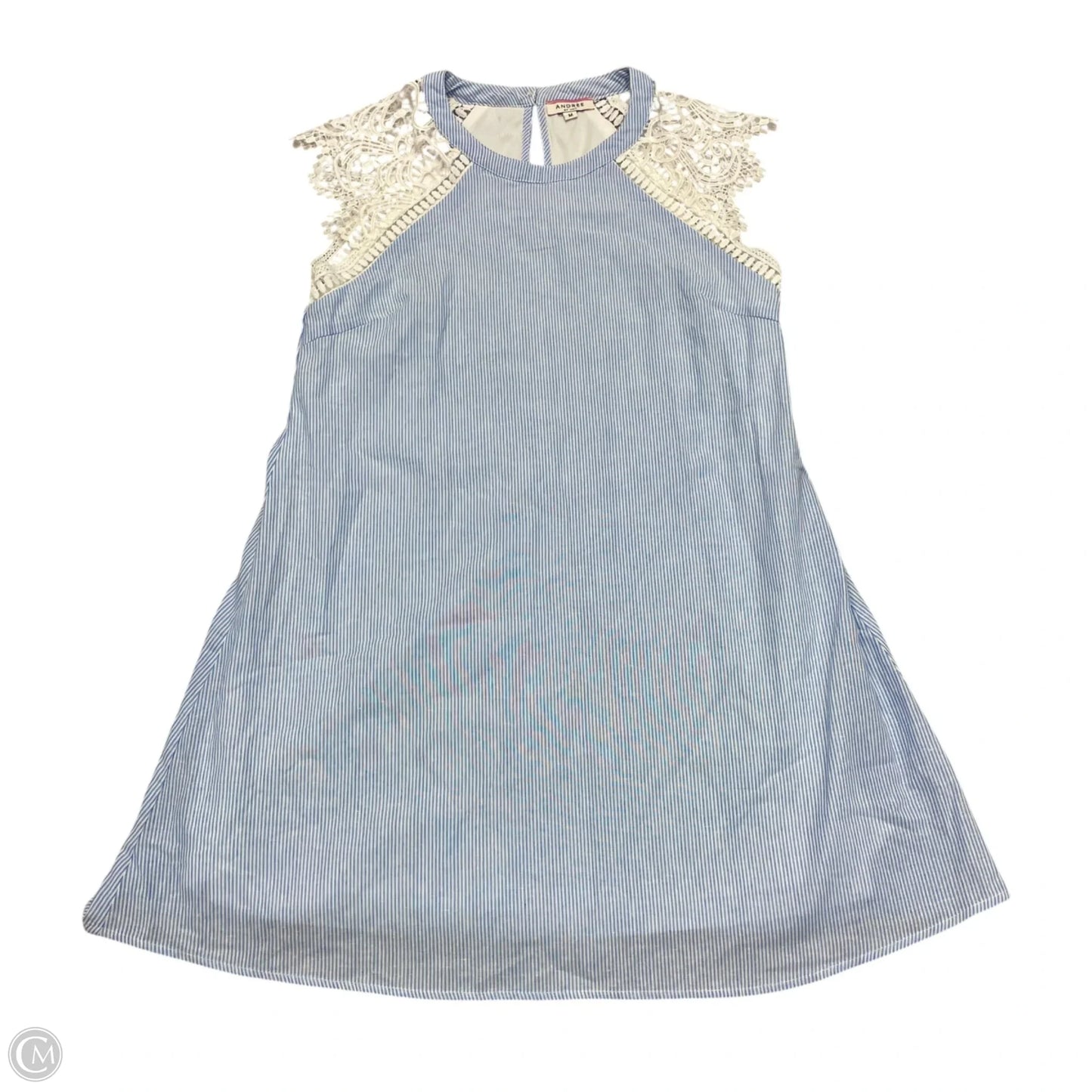 Dress Casual Short By Andree By Unit In Blue & White, Size: M