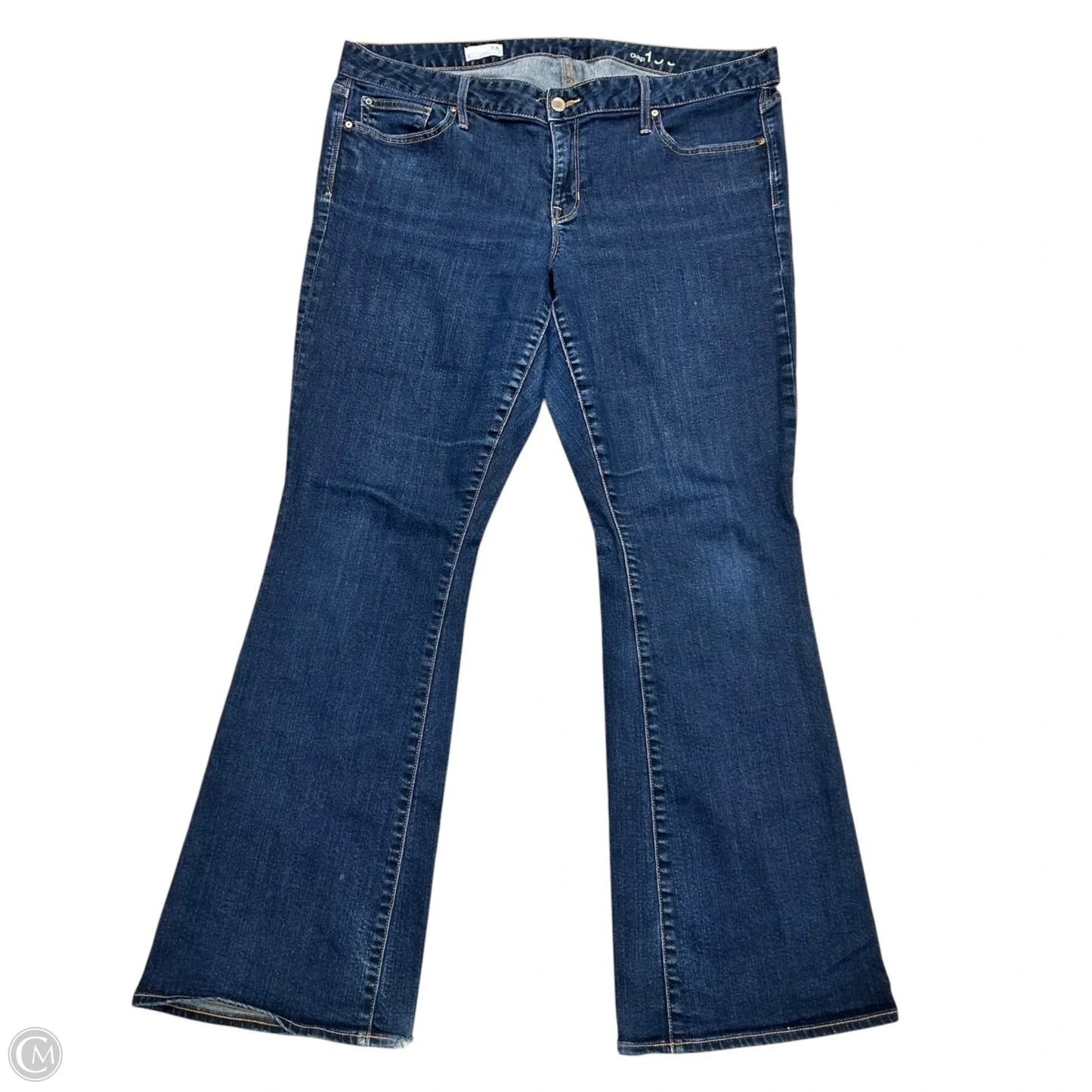 Jeans Wide Leg By Gap In Blue Denim, Size: 16