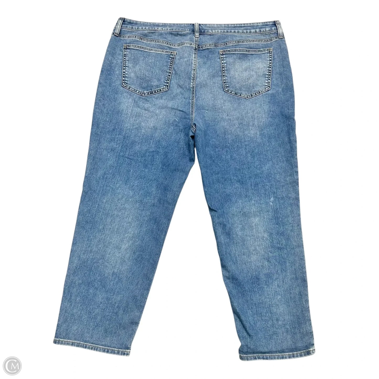 Jeans Cropped By Chicos In Blue Denim, Size: 18